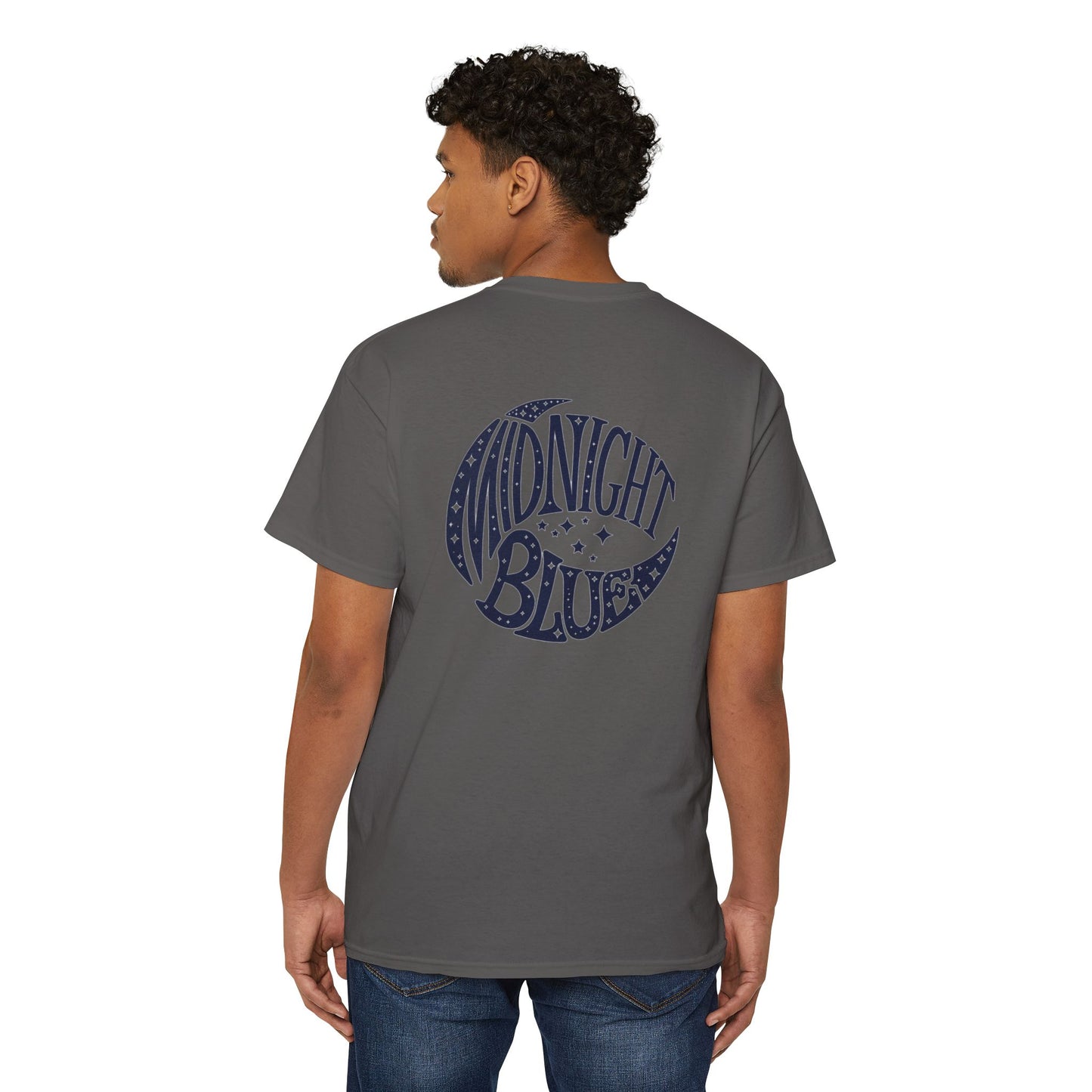 Midnight Blue Moon Unisex Heavy Cotton Pocket Tee