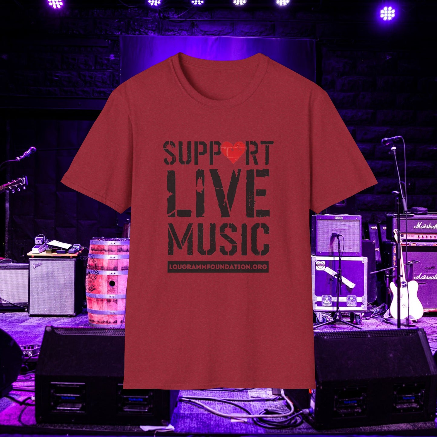 Support Live Music - Unisex Softstyle T-Shirt