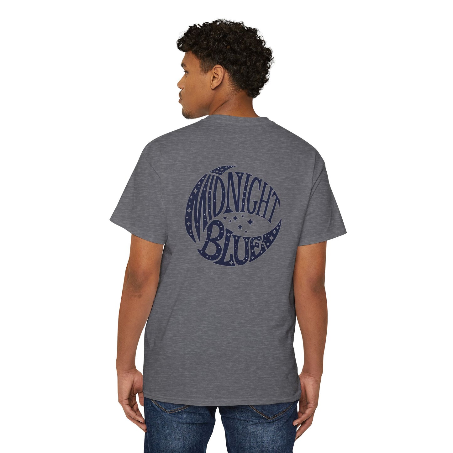 Midnight Blue Moon Unisex Heavy Cotton Pocket Tee