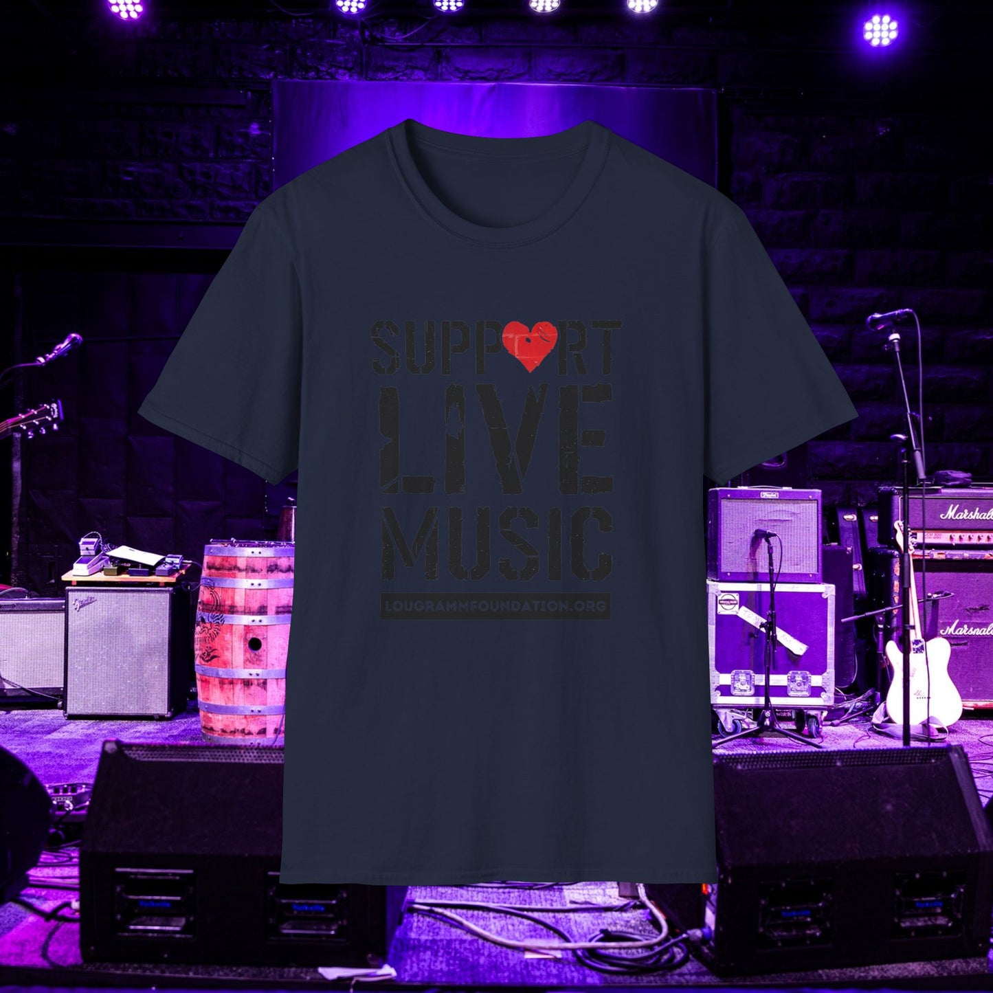 Support Live Music - Unisex Softstyle T-Shirt