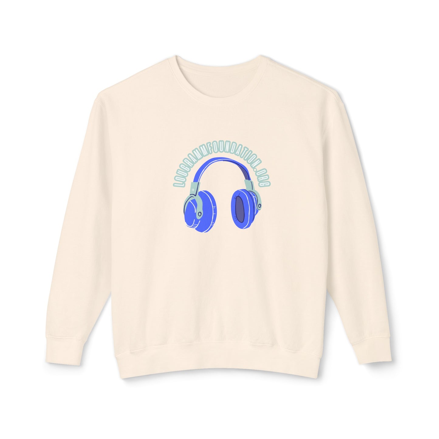 Headphones Lightweight Crewneck Sweatshirt