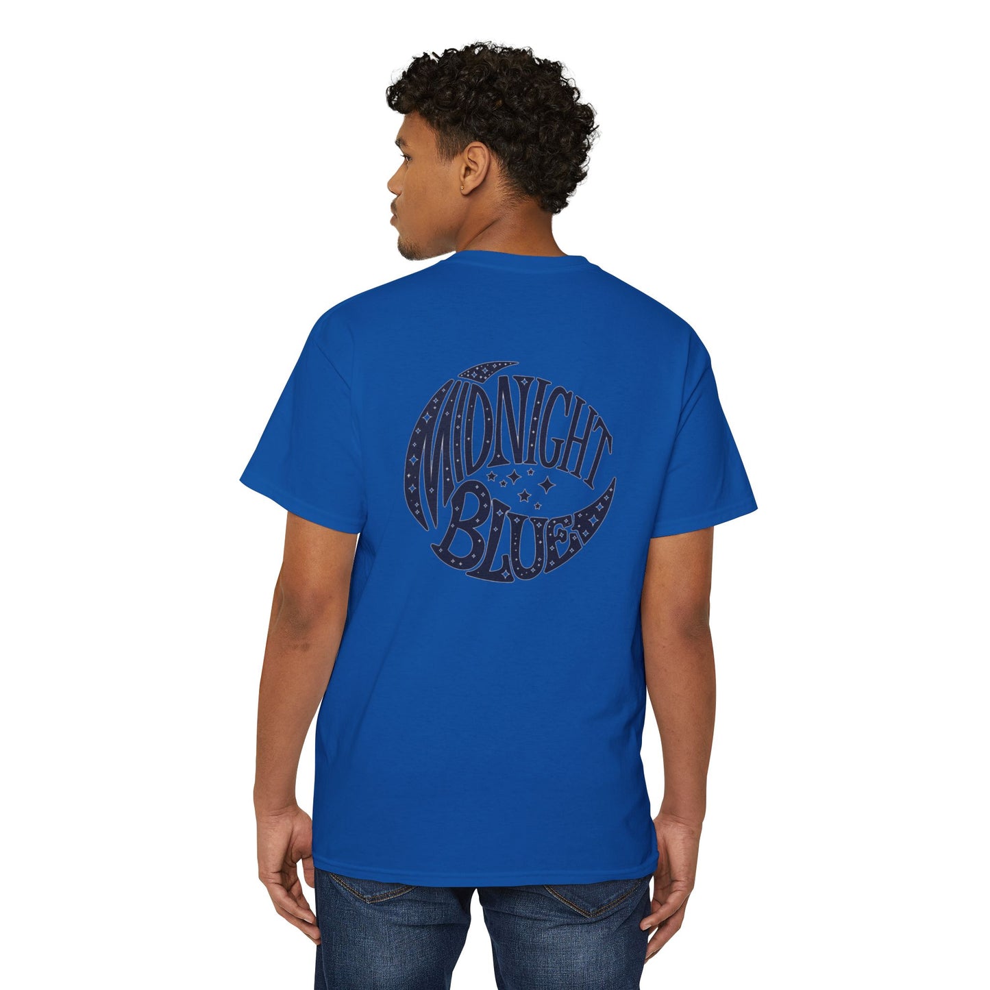 Midnight Blue Moon Unisex Heavy Cotton Pocket Tee