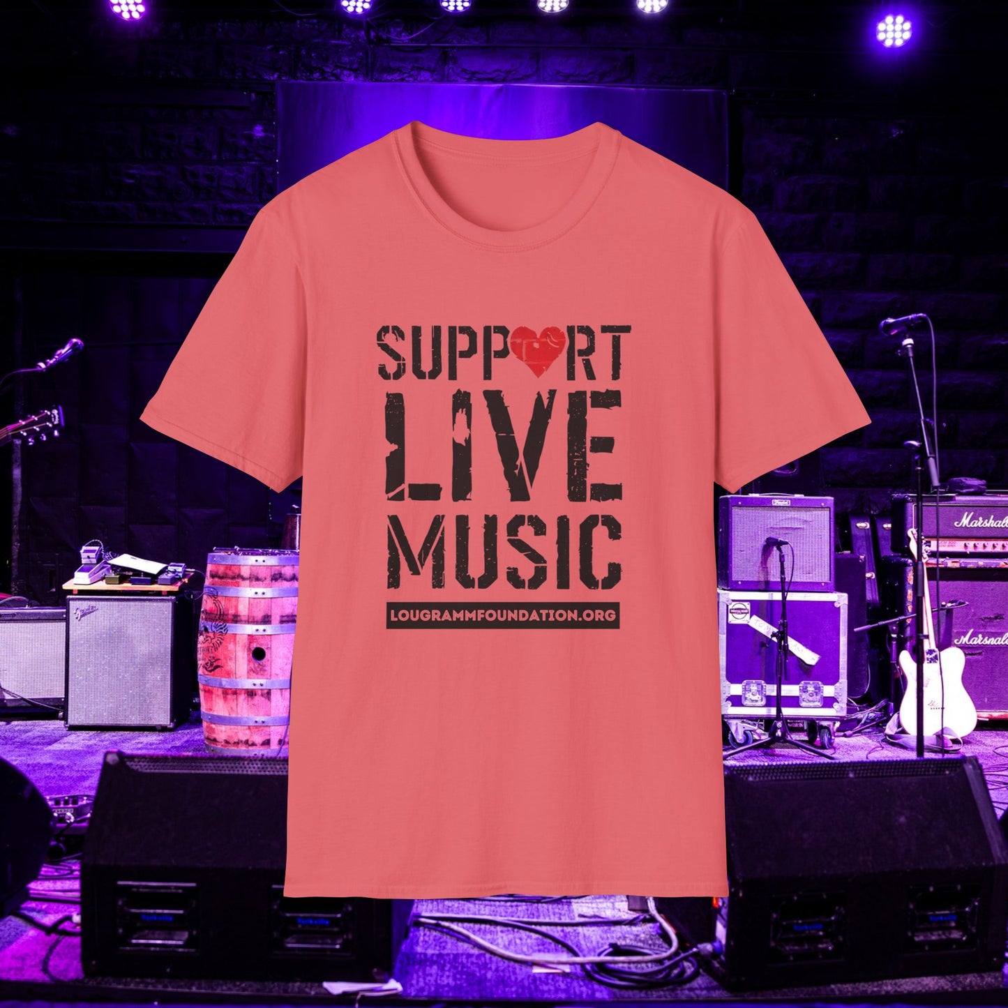 Support Live Music - Unisex Softstyle T-Shirt