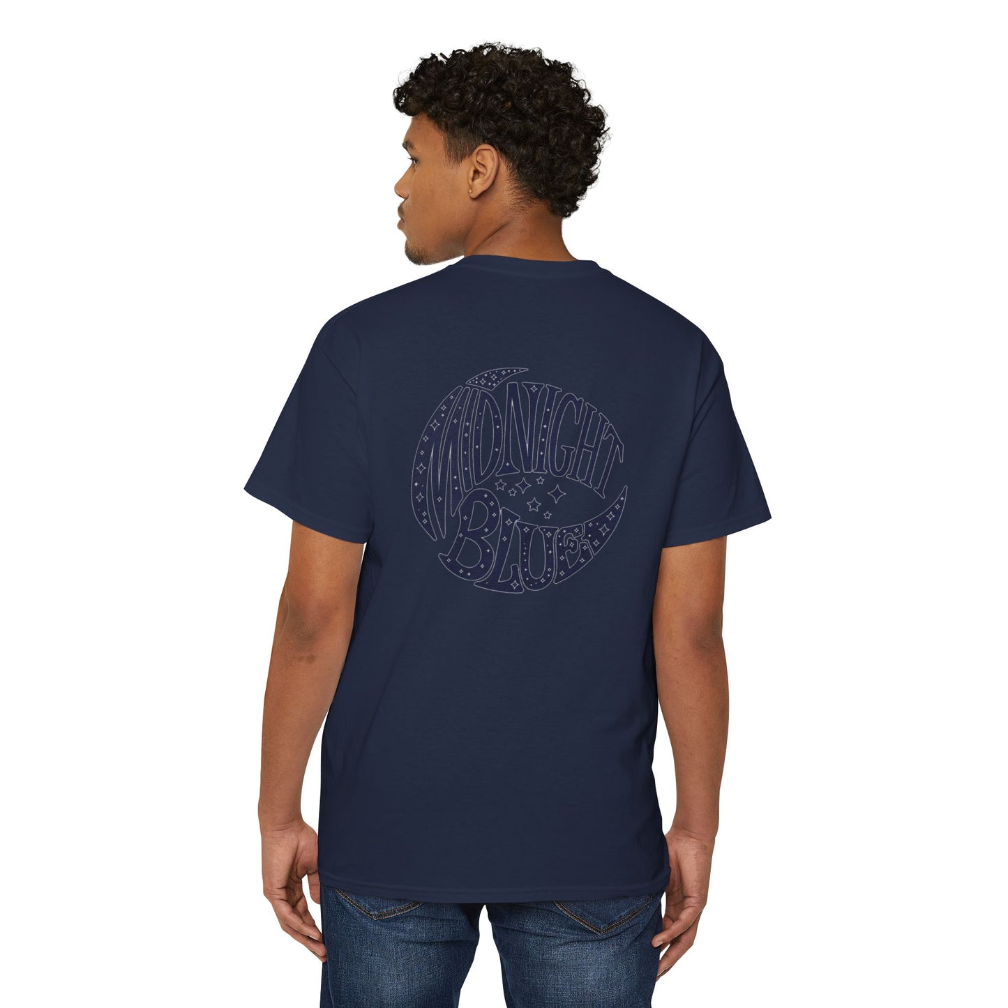 Midnight Blue Moon Unisex Heavy Cotton Pocket Tee