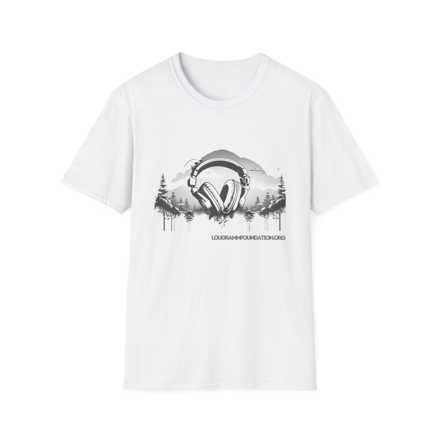 Headphones Sky Unisex Softstyle T-Shirt